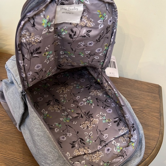 NEW Vera Bradley Lighten Up Sporty Backpack in Medium Heather Gray - Picture 15 of 16